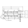 Ventilador de fluxo cruzado de fluxo de ar grande de 24 Vcc